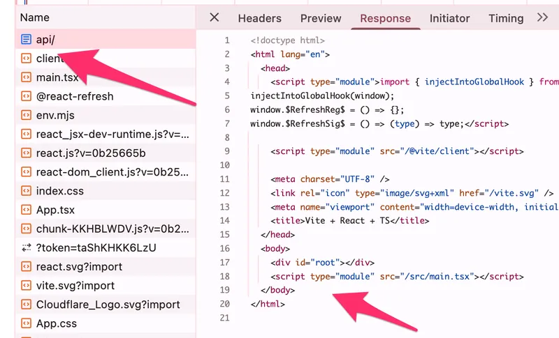 ブラウザでの/api/アクセス結果