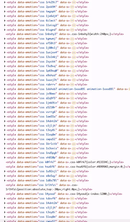 Emotionによって挿入されたstyleタグ
