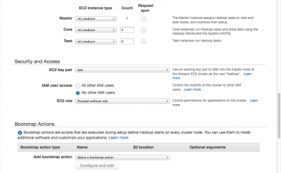 AWS Elastic MapReduce Management Console3